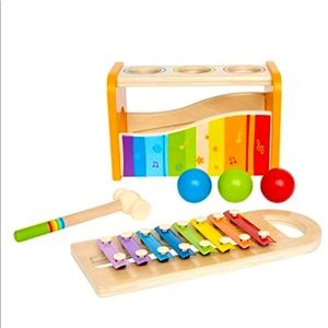 Pound and Tap Bench - Xylophone and hammer! 6pc